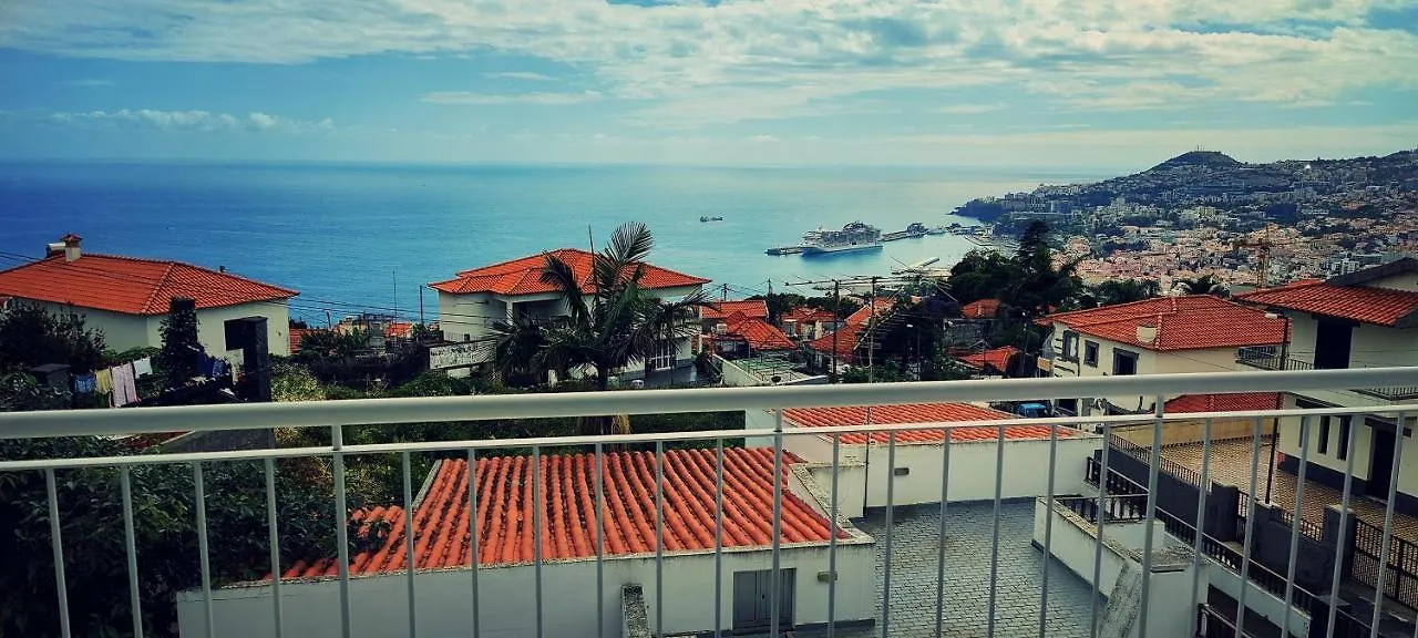 Villa Madeira Mit Blick Auf Den Hafen Funchal